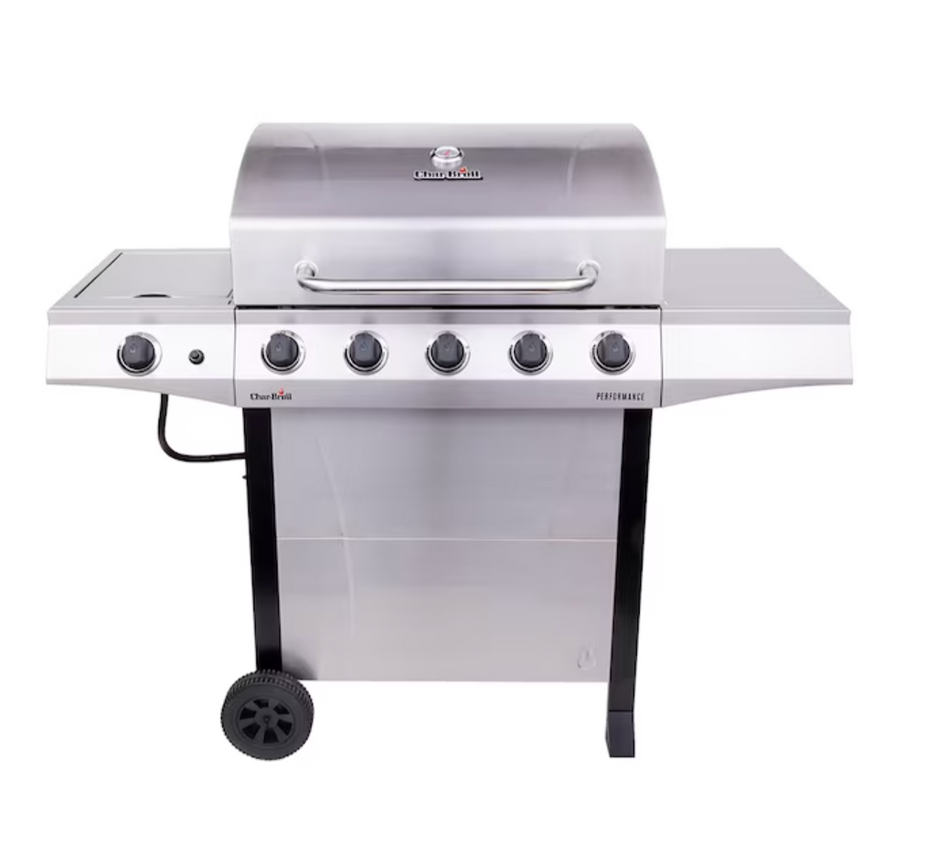 Char-Broil Performance Series Silver 5-Burner Liquid Propane Gas Grill