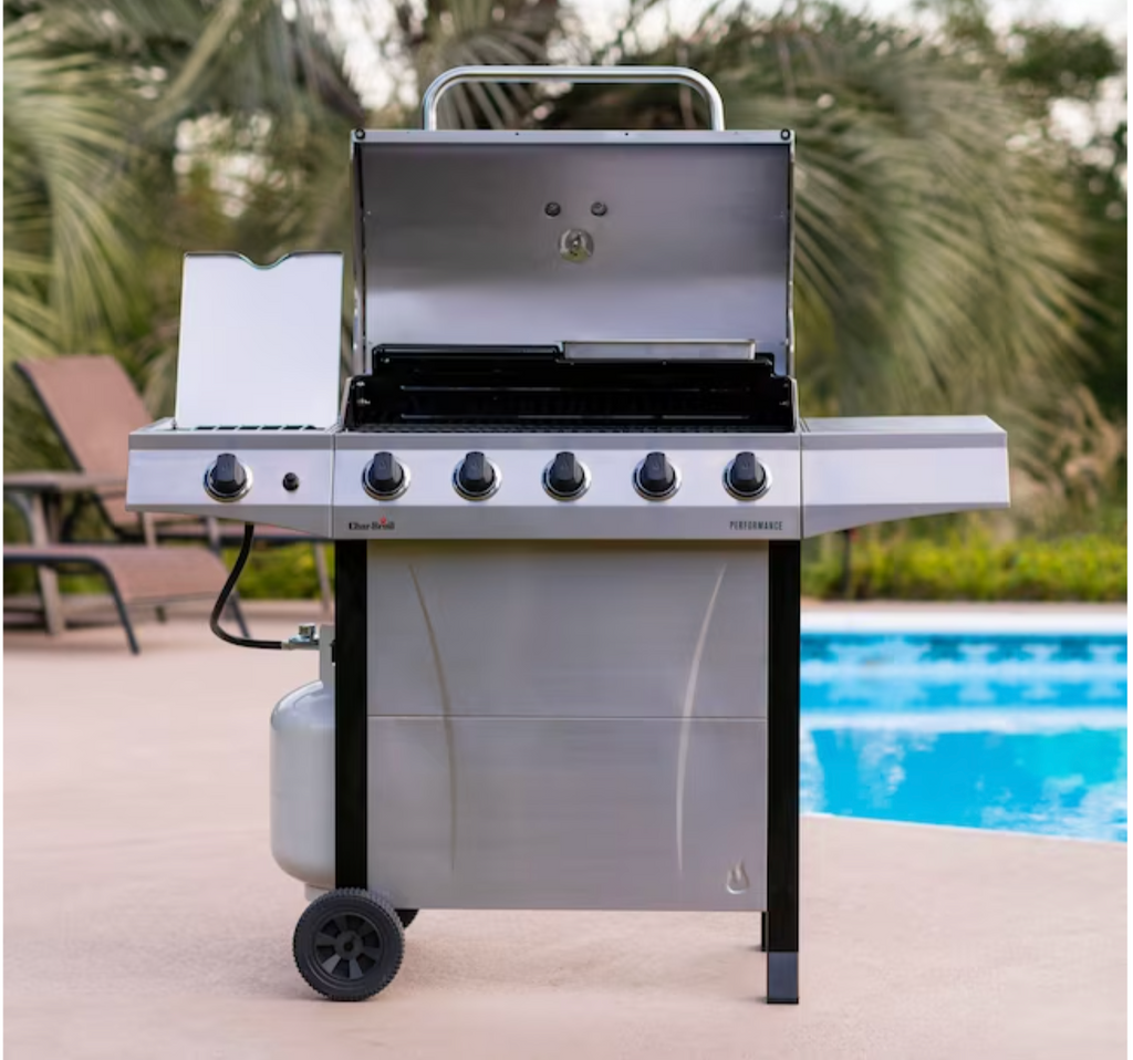 Char-Broil Performance Series Silver 5-Burner Liquid Propane Gas Grill
